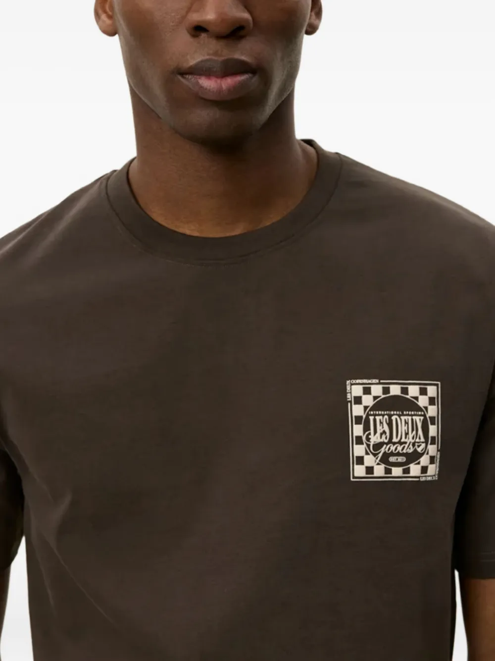 Les Deux Goods Printed T-shirt In Brown