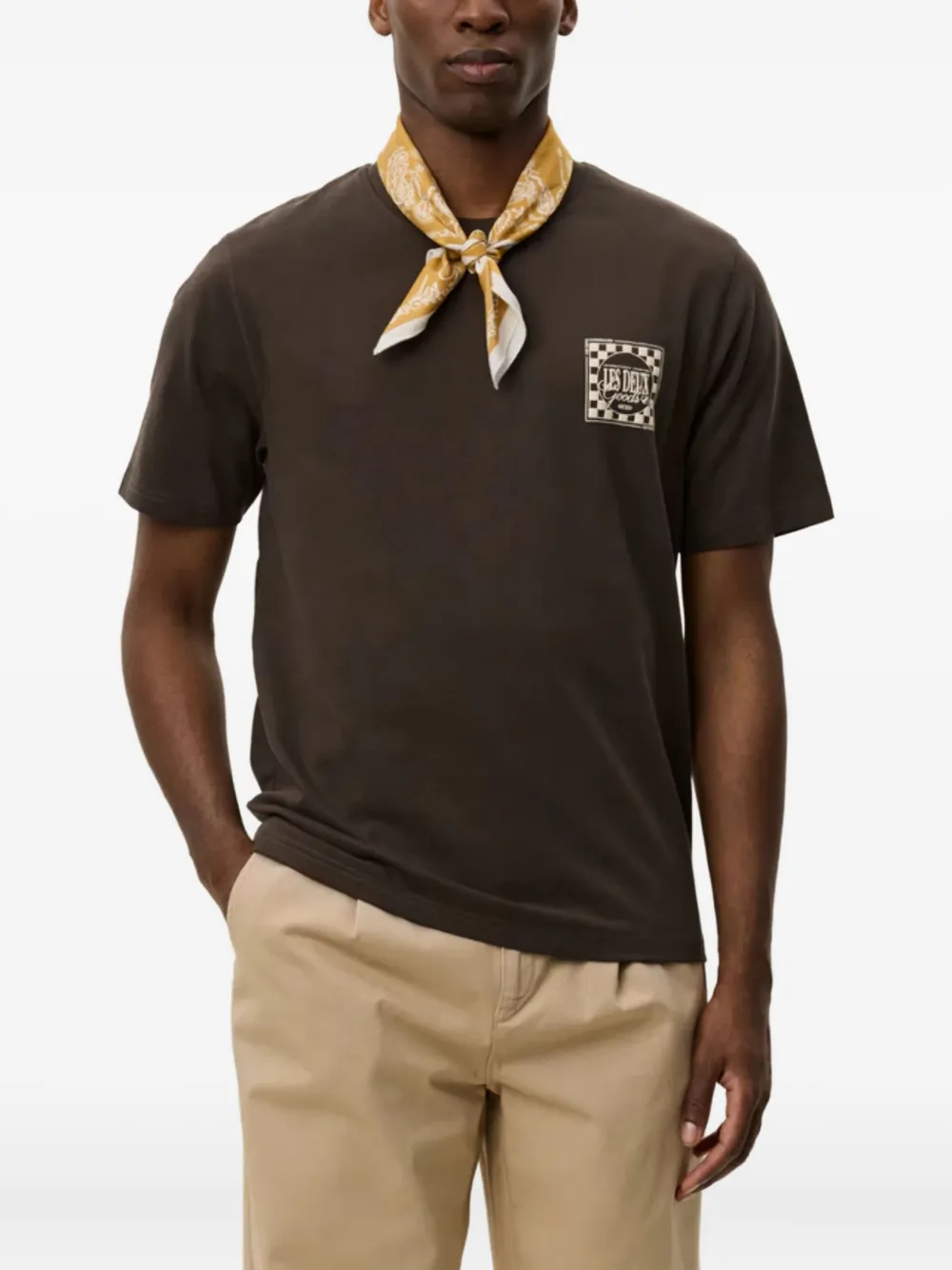 Les Deux Goods Printed T-shirt In Brown