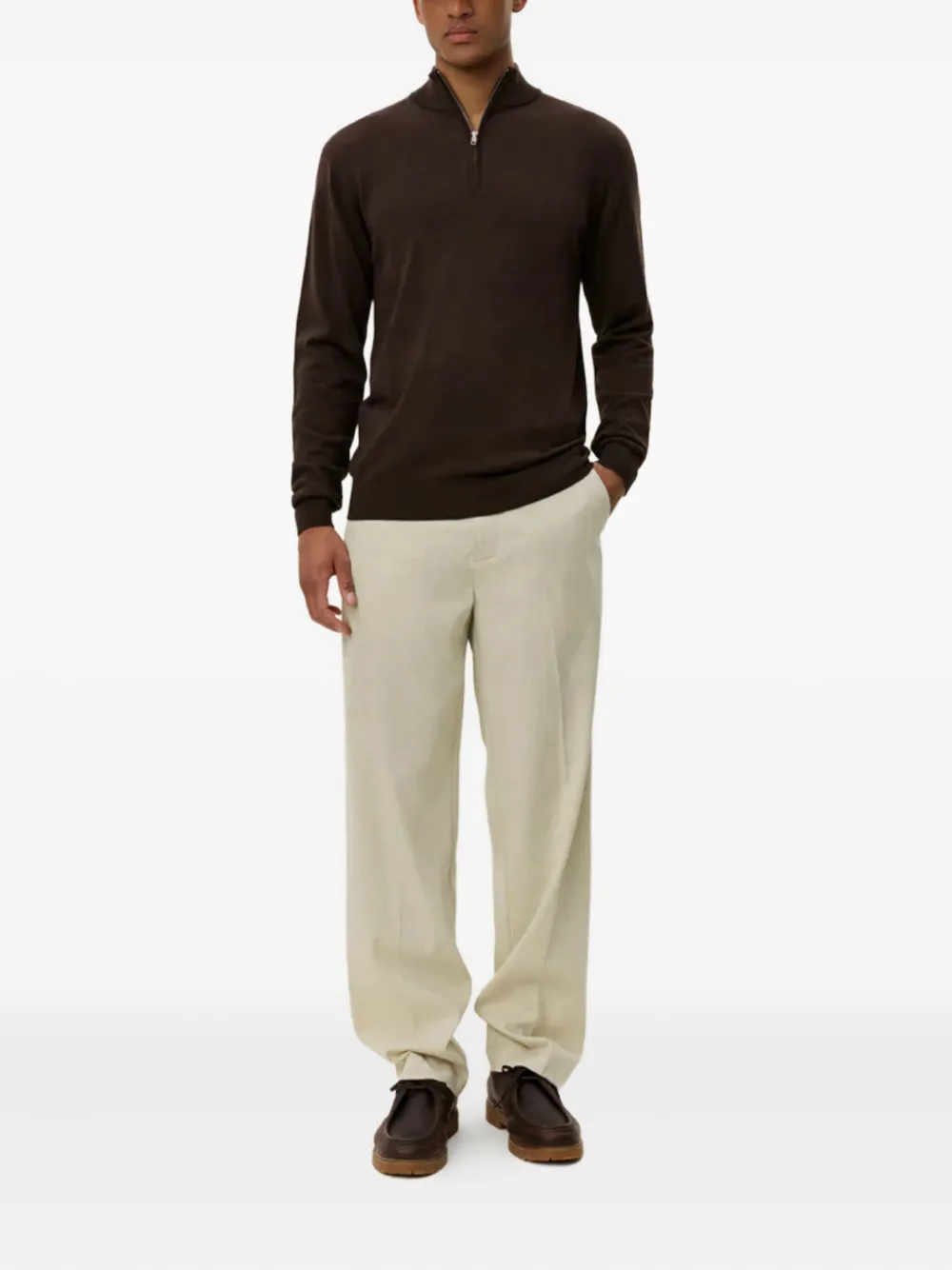 Les Deux Greyson half-zip jumper - Bruin