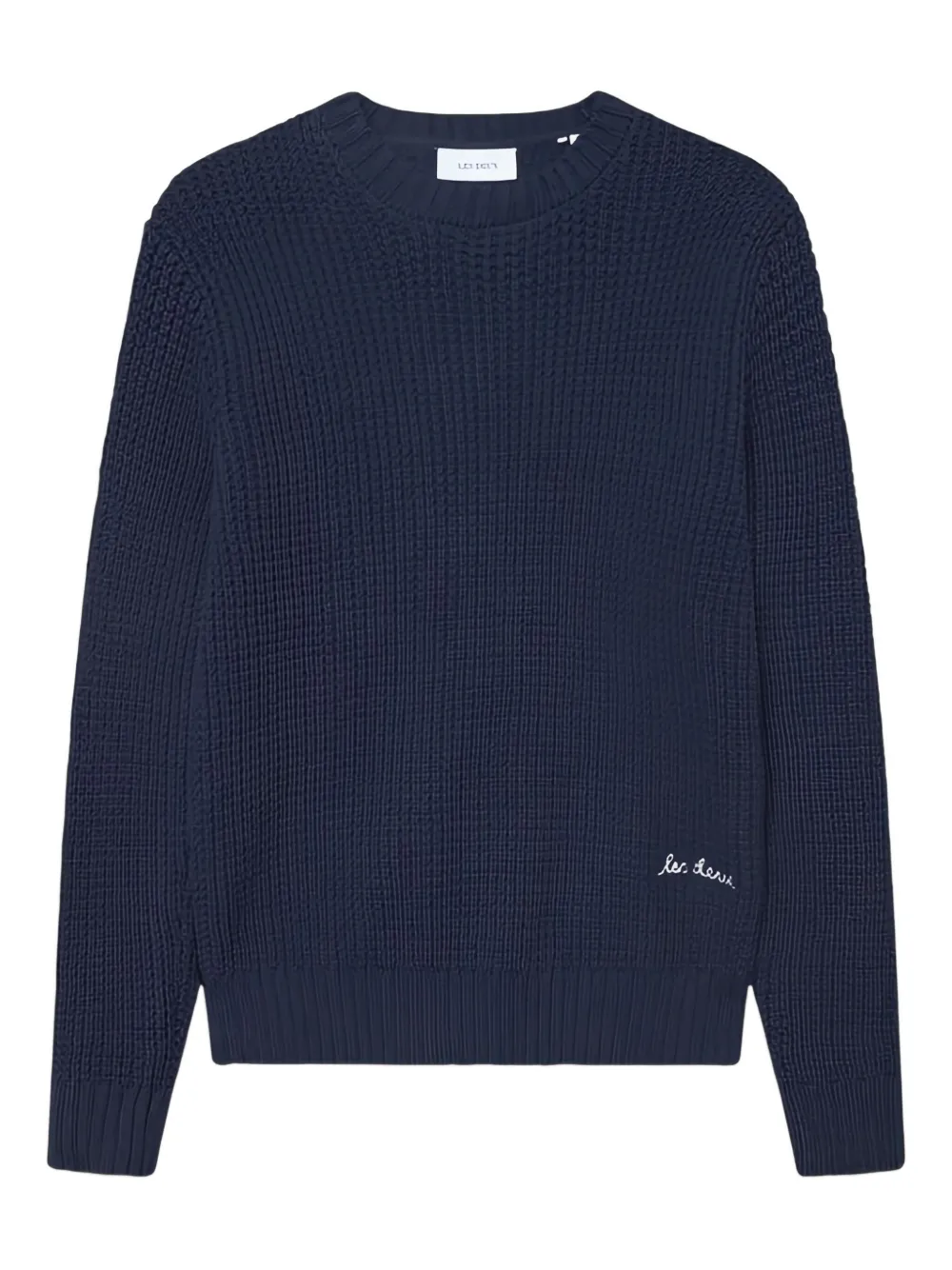 Les Deux Alvin waffle-knit jumper | Blue | Image 1
