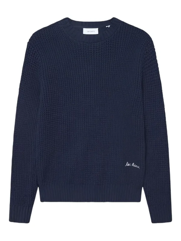 Les Deux Alvin ワッフルニット セーター | ブルー | FARFETCH JP