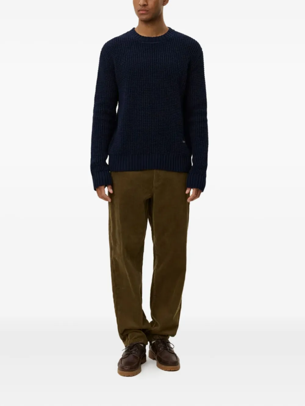 Les Deux Alvin waffle-knit jumper - Blauw