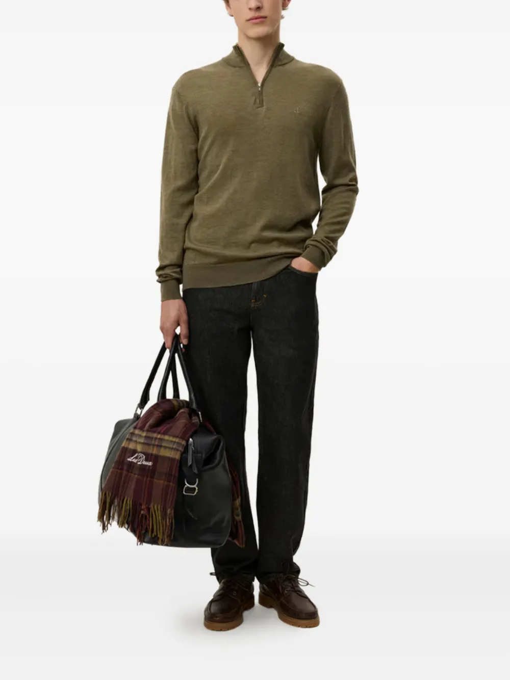Les Deux Greyson half-zip jumper - GREEN
