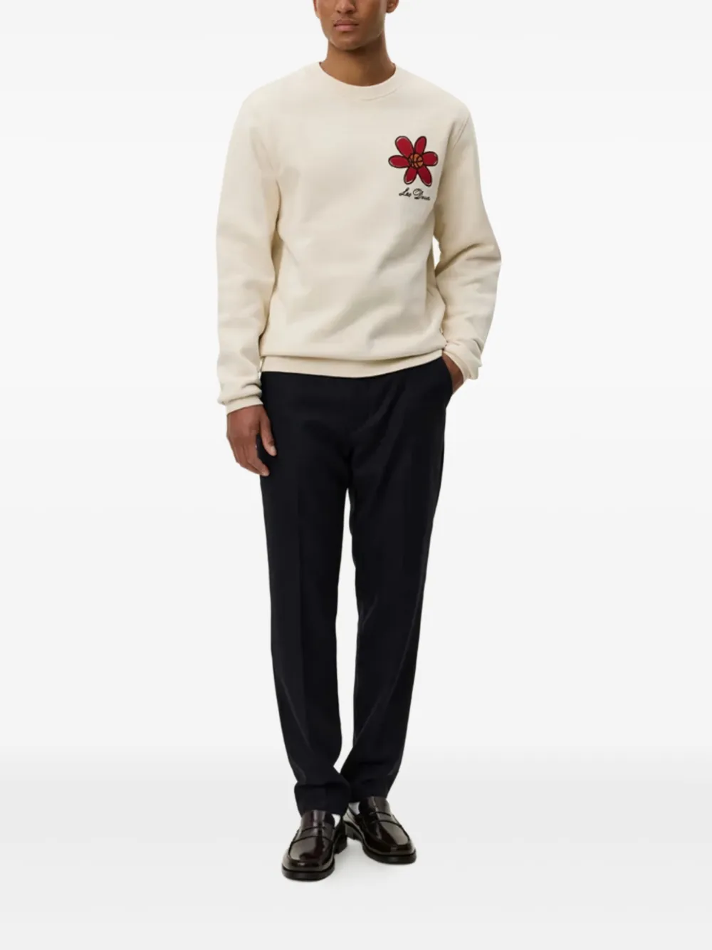 Les Deux Flower Basket sweatshirt - Wit