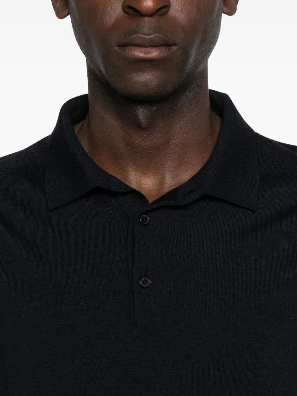 BOSS Poloshirt met lange mouwen Blauw