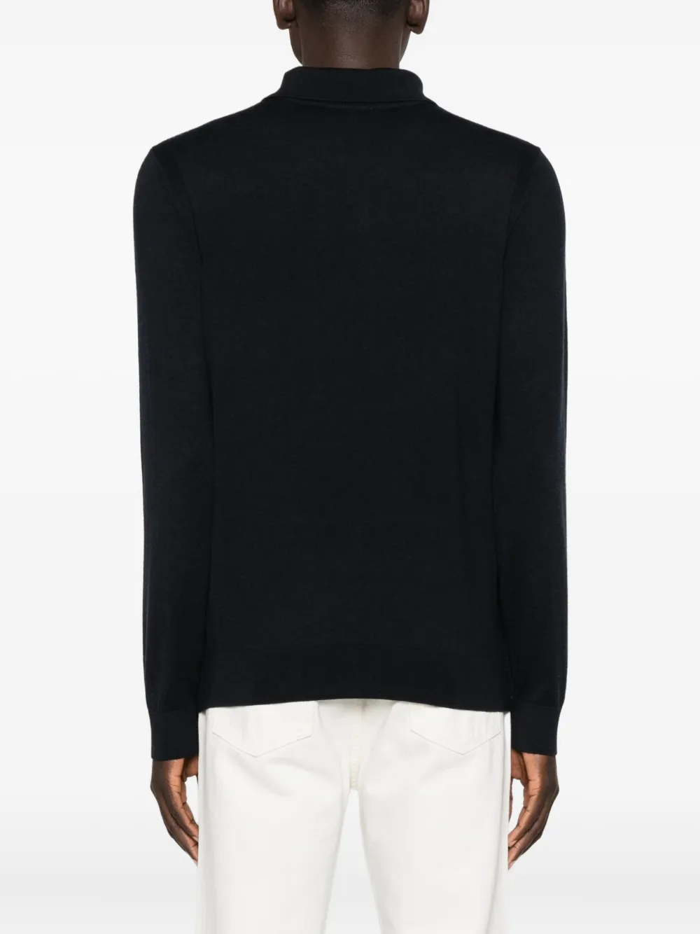 BOSS Poloshirt met lange mouwen Blauw