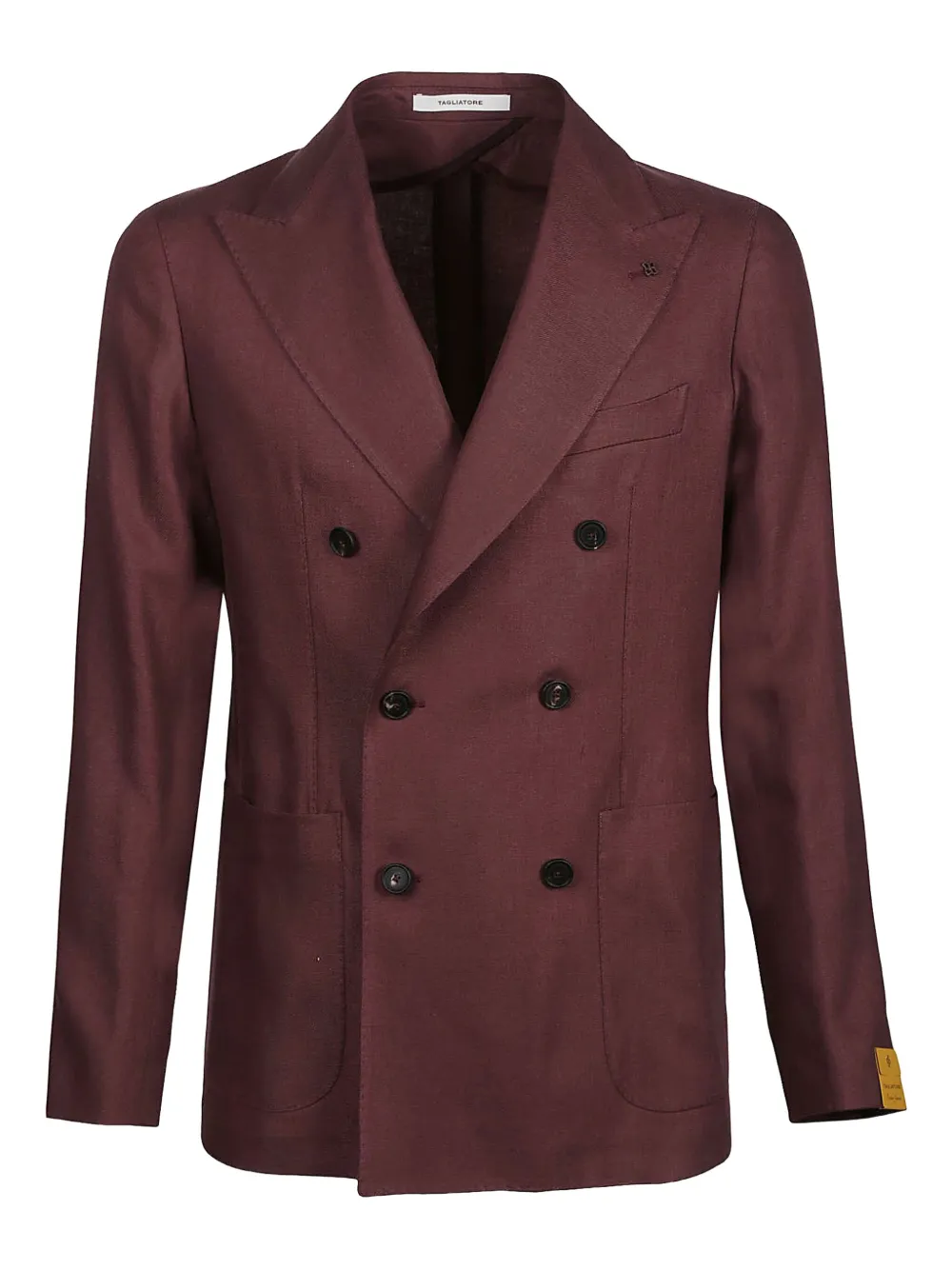 Tagliatore double-breasted linen blazer | Red | Image 1
