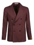 Tagliatore double-breasted linen blazer - Red
