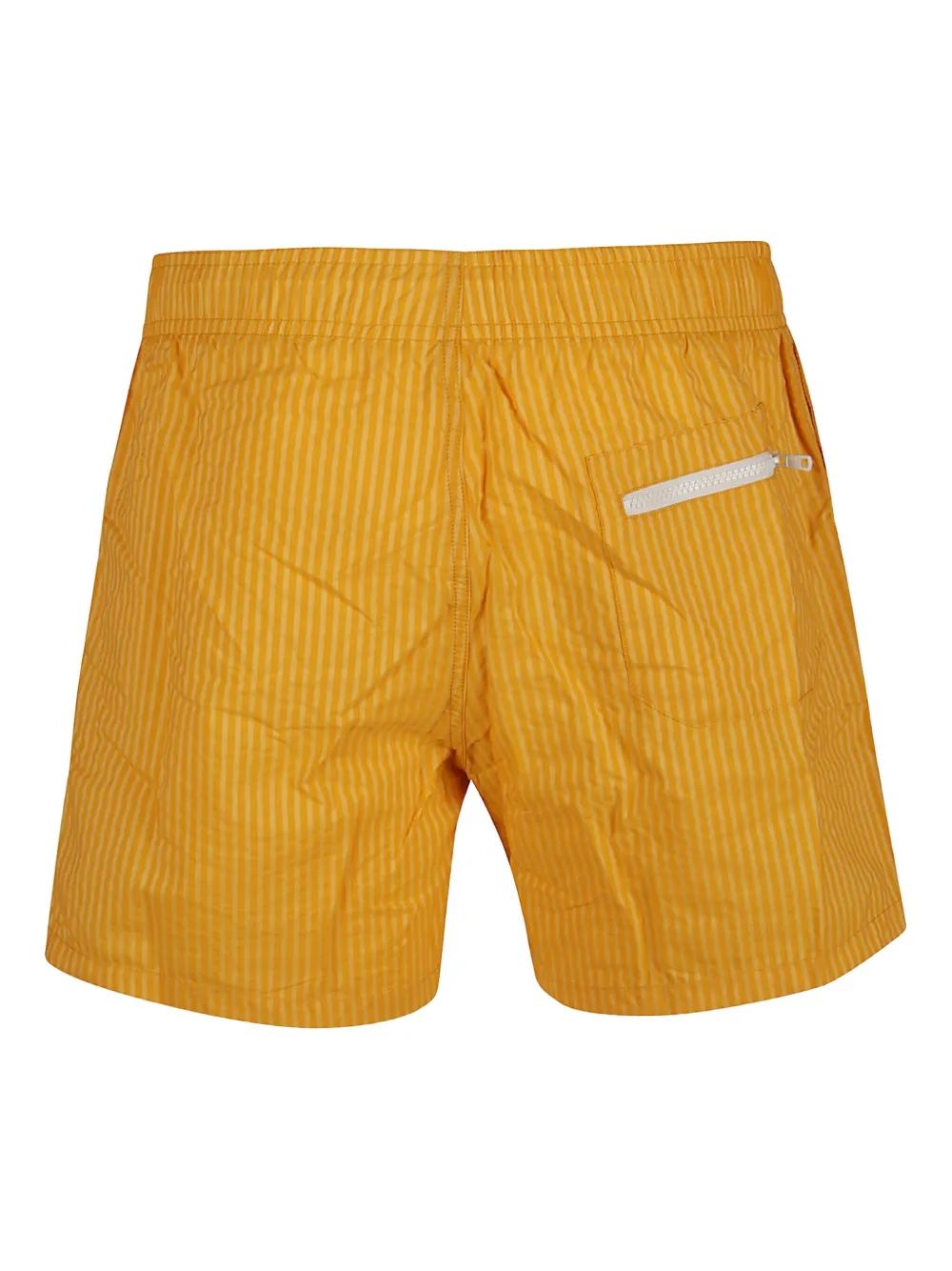 Department Five Striped Drawstring Swim Shorts In Yellow