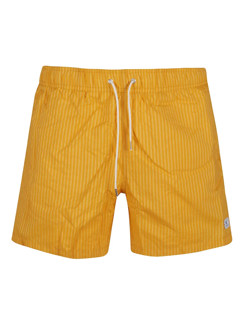 Department Five Striped Drawstring Swim Shorts In Yellow