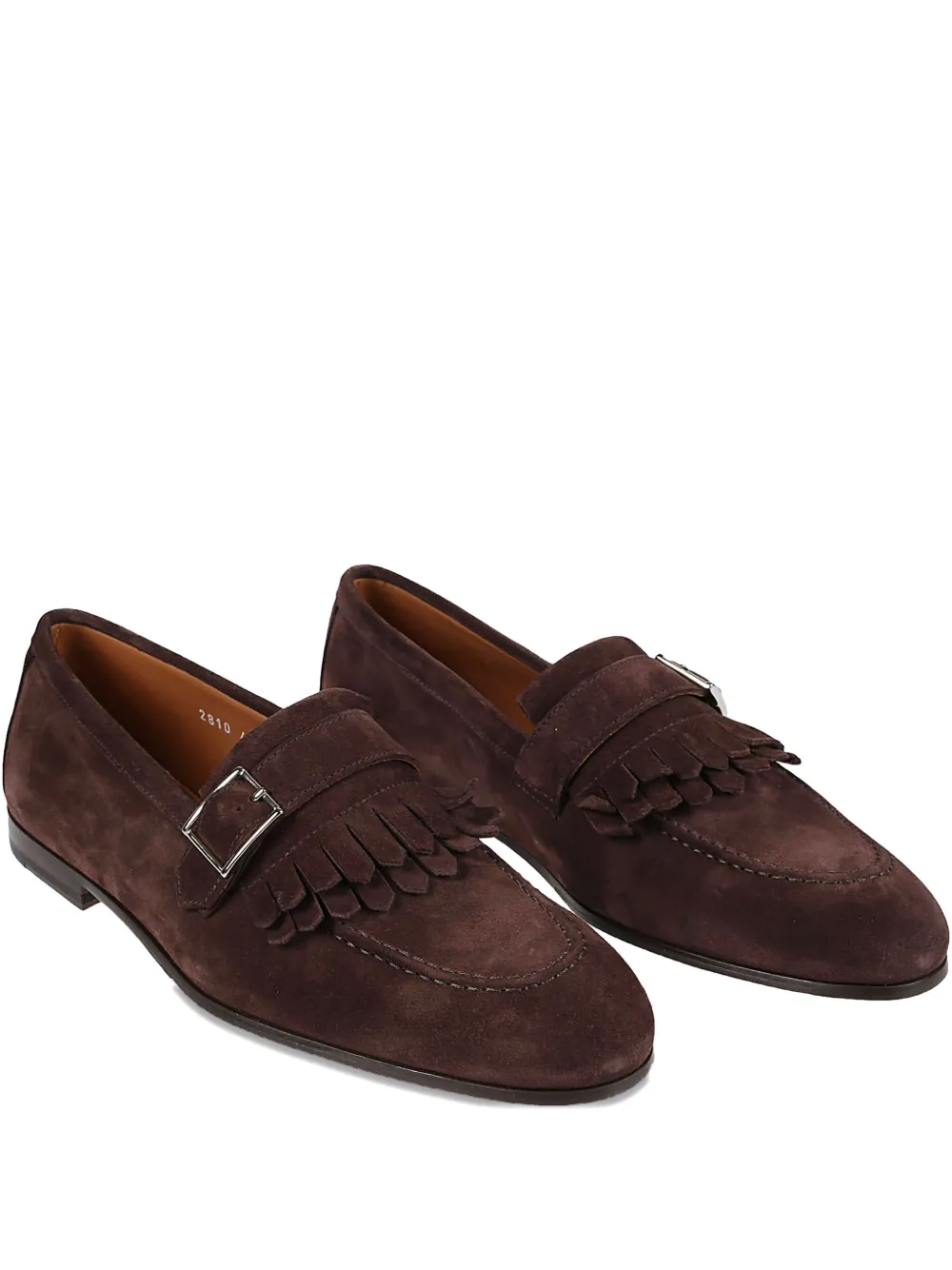 Doucal's fringed buckle-fastening loafers Brown