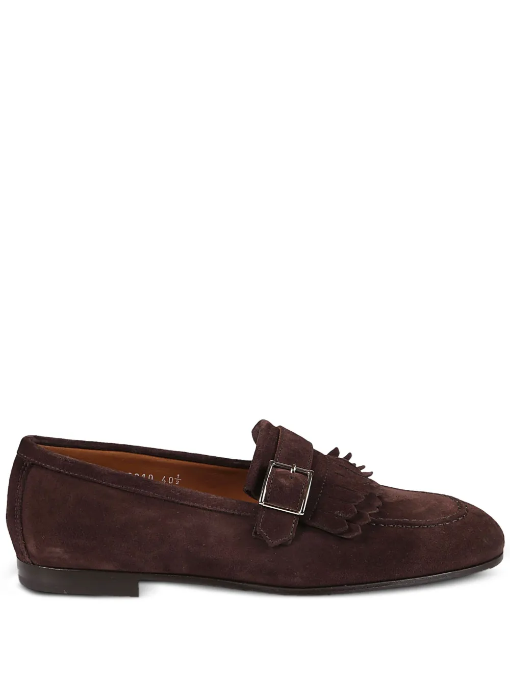 Doucal's fringed buckle-fastening loafers Brown