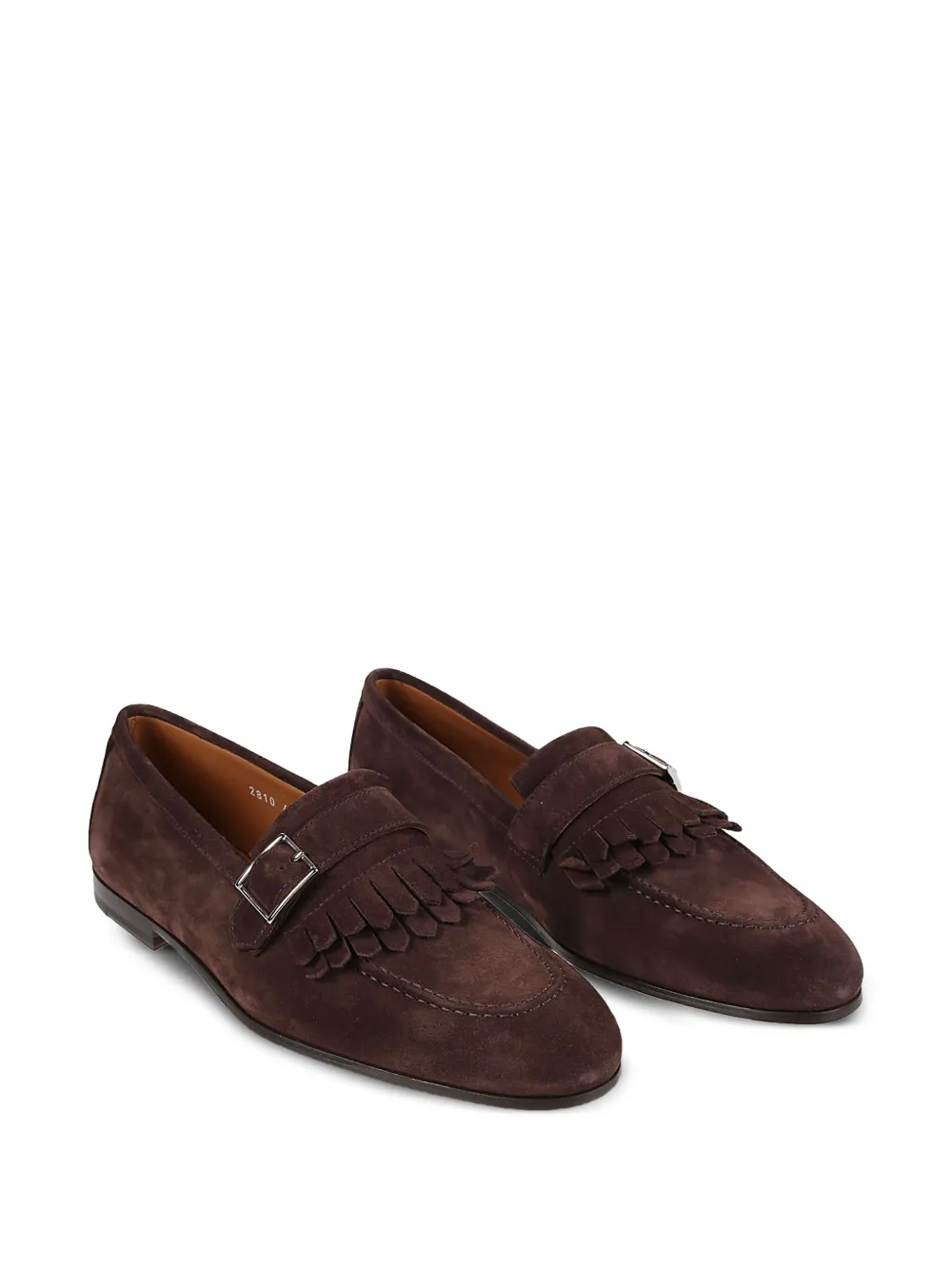 Doucal's Loafers met franje en gespsluiting Bruin