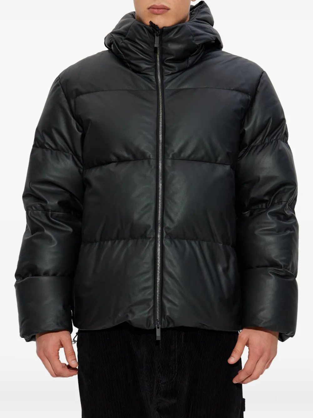 Moncler Gewatteerd jack met capuchon Zwart