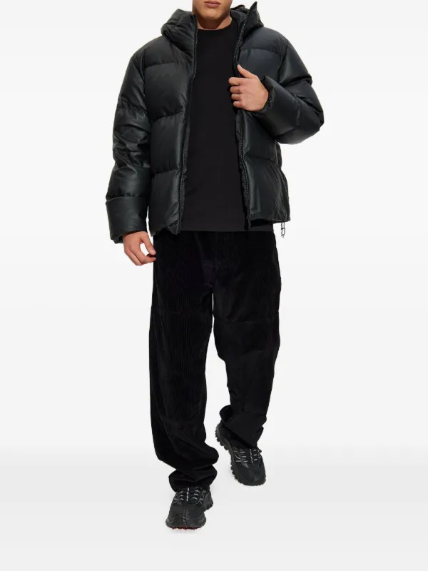 ブラック フーデッドジャケット MONCLER M for Jackets Down Short - Jacket Down Short Hooded Montcla Black キッチン収納・ラック