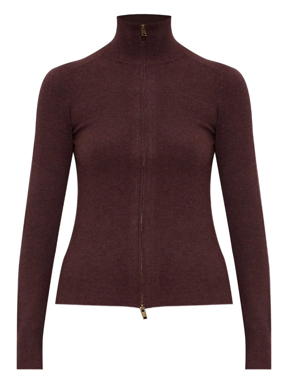 ISABEL MARANT Cecile high-neck zip-front cardigan | Red | Image 1