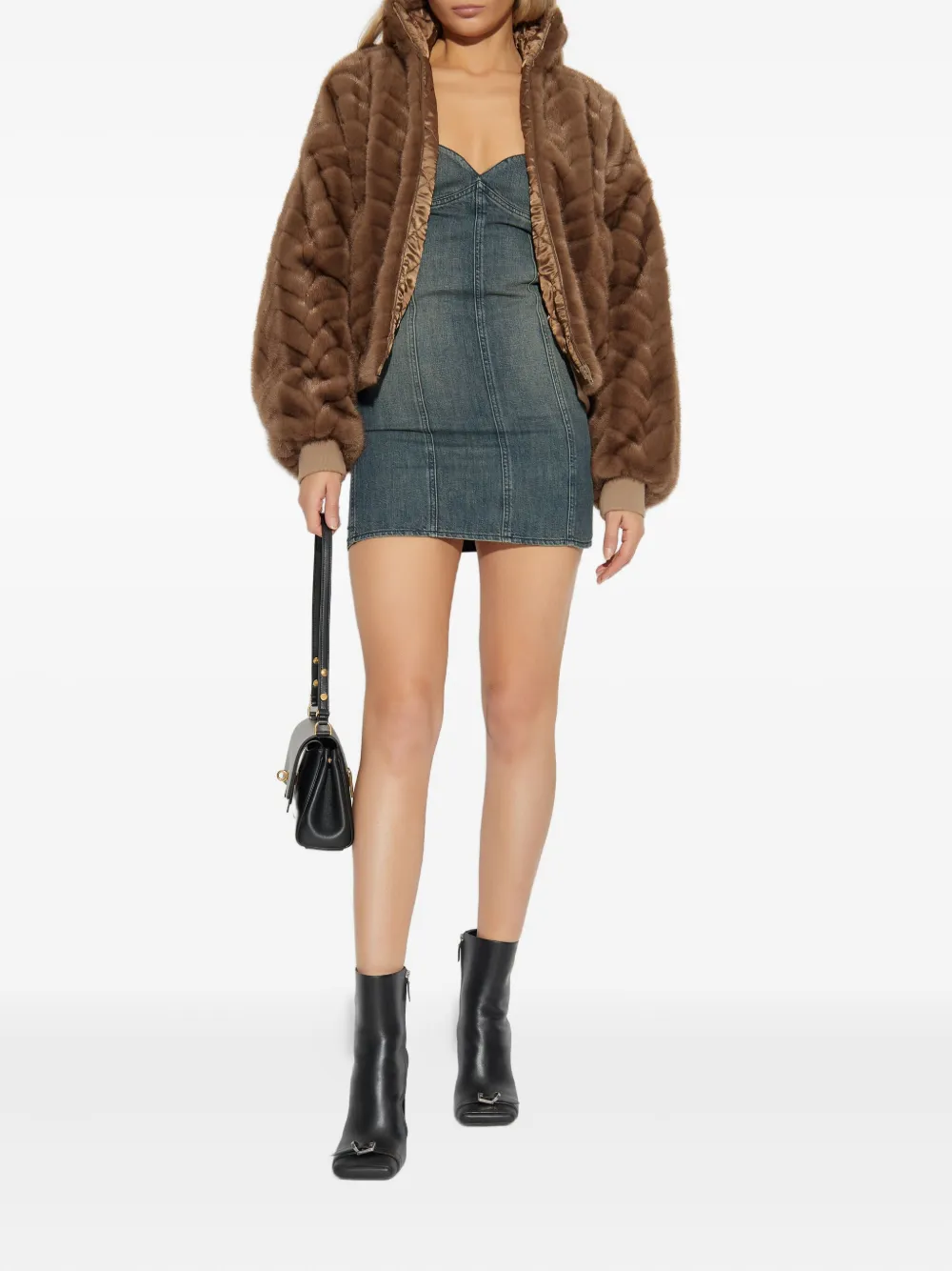 Balenciaga Denim mini-jurk Blauw