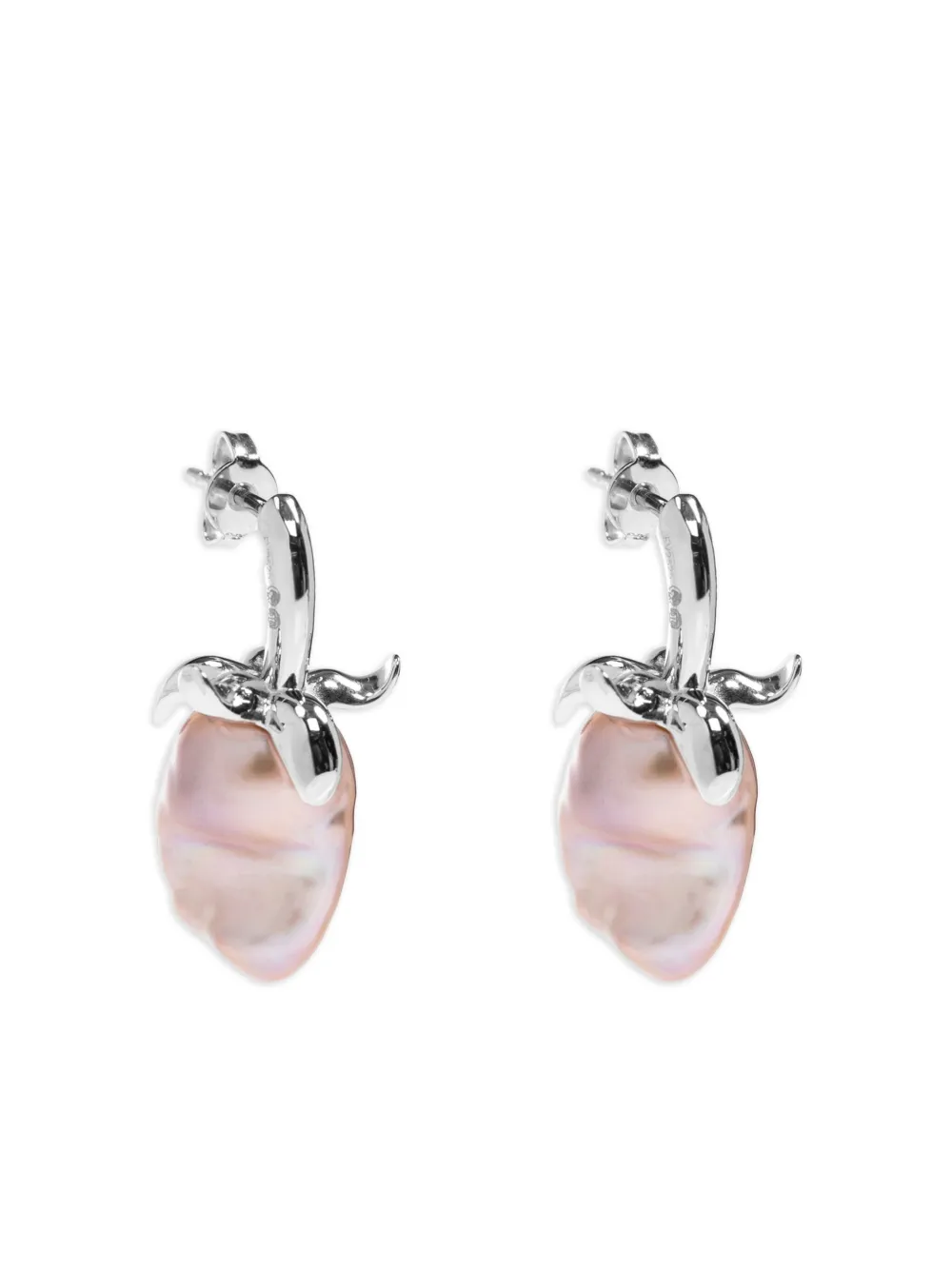 LOEWE Oorbellen met aardbeienpatroon en parel - Zilver