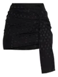 ISABEL MARANT polka-dot draped mini skirt - Black