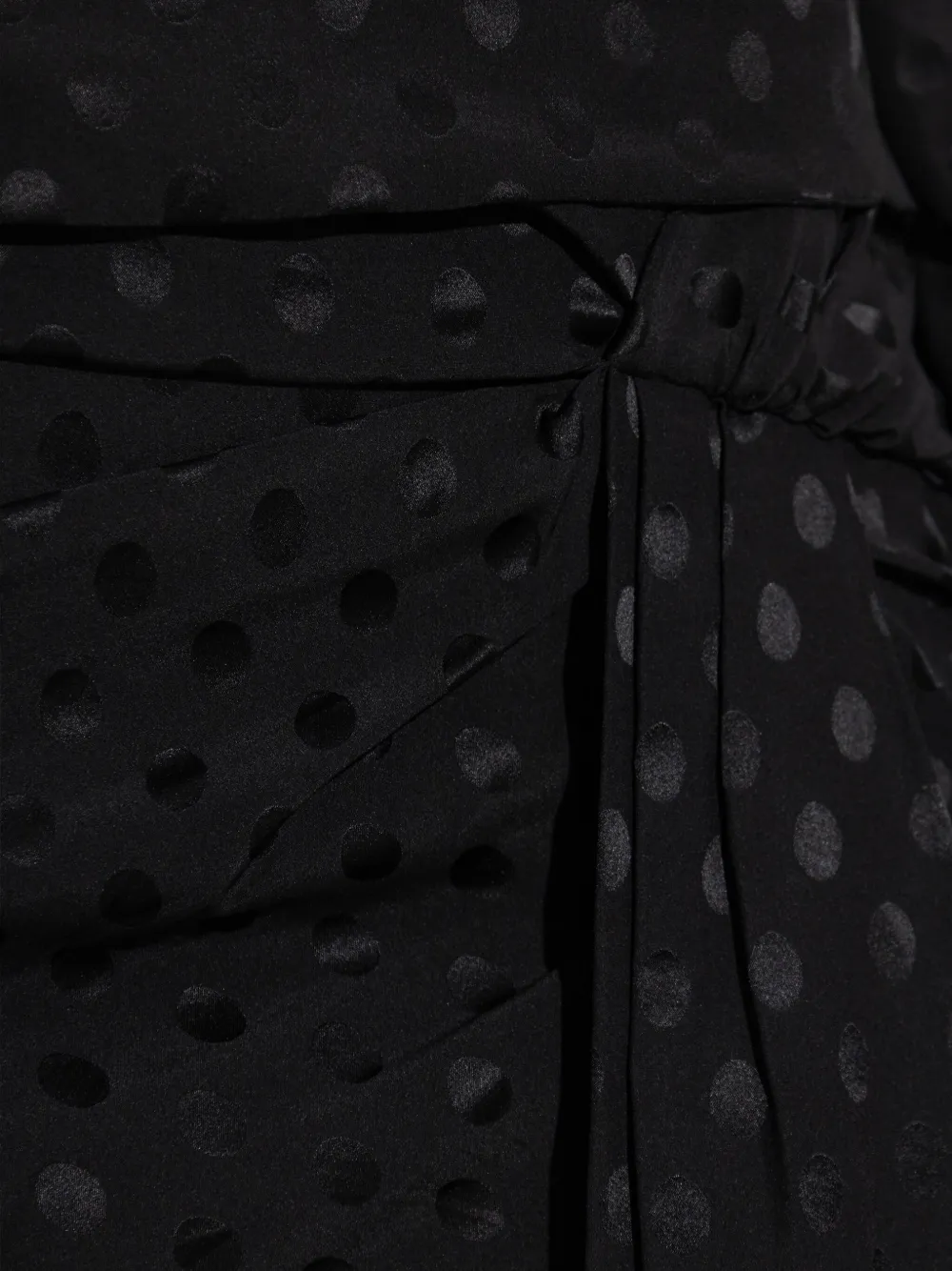 Isabel Marant Polka-dot Draped Mini Skirt In Black