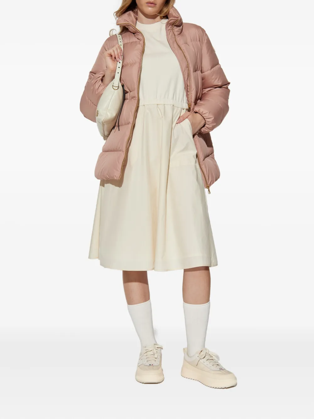 Moncler Brossette Down Jacket In Pink