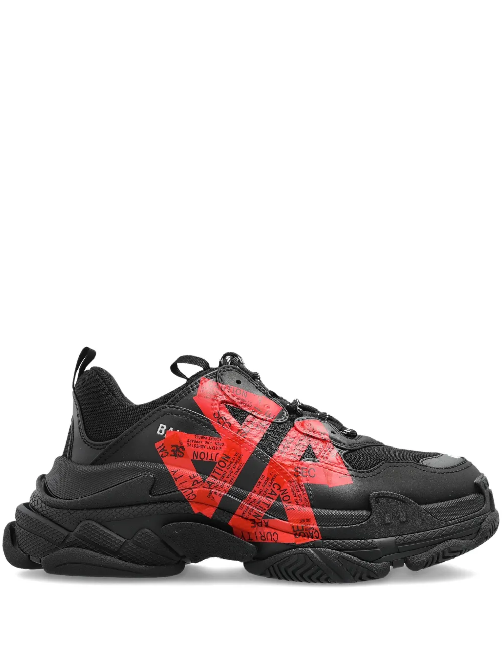 Balenciaga Triple S sneakers met banddetail Zwart