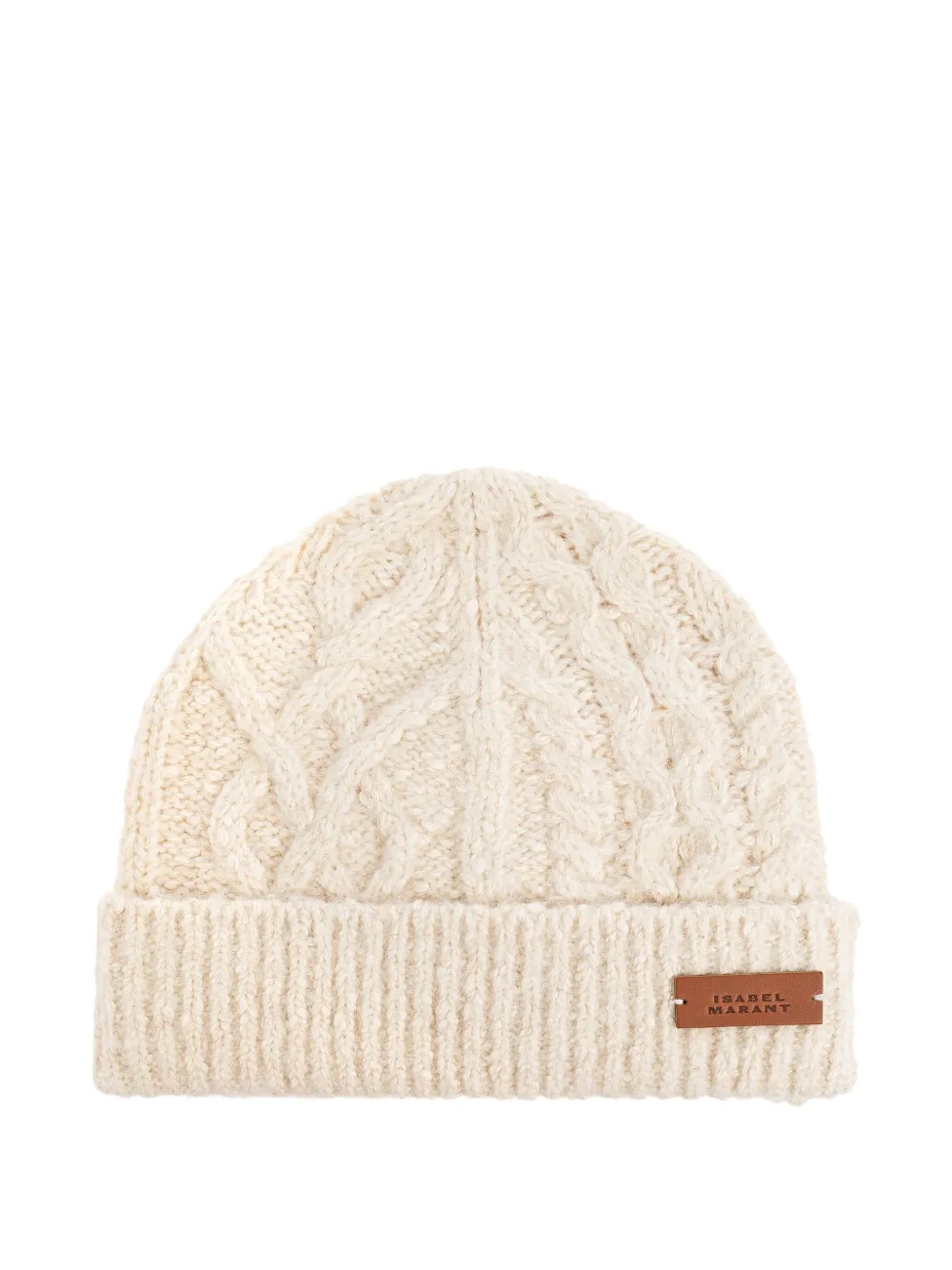 Isabel Marant Cable-knit Beanie Hat In Neutral