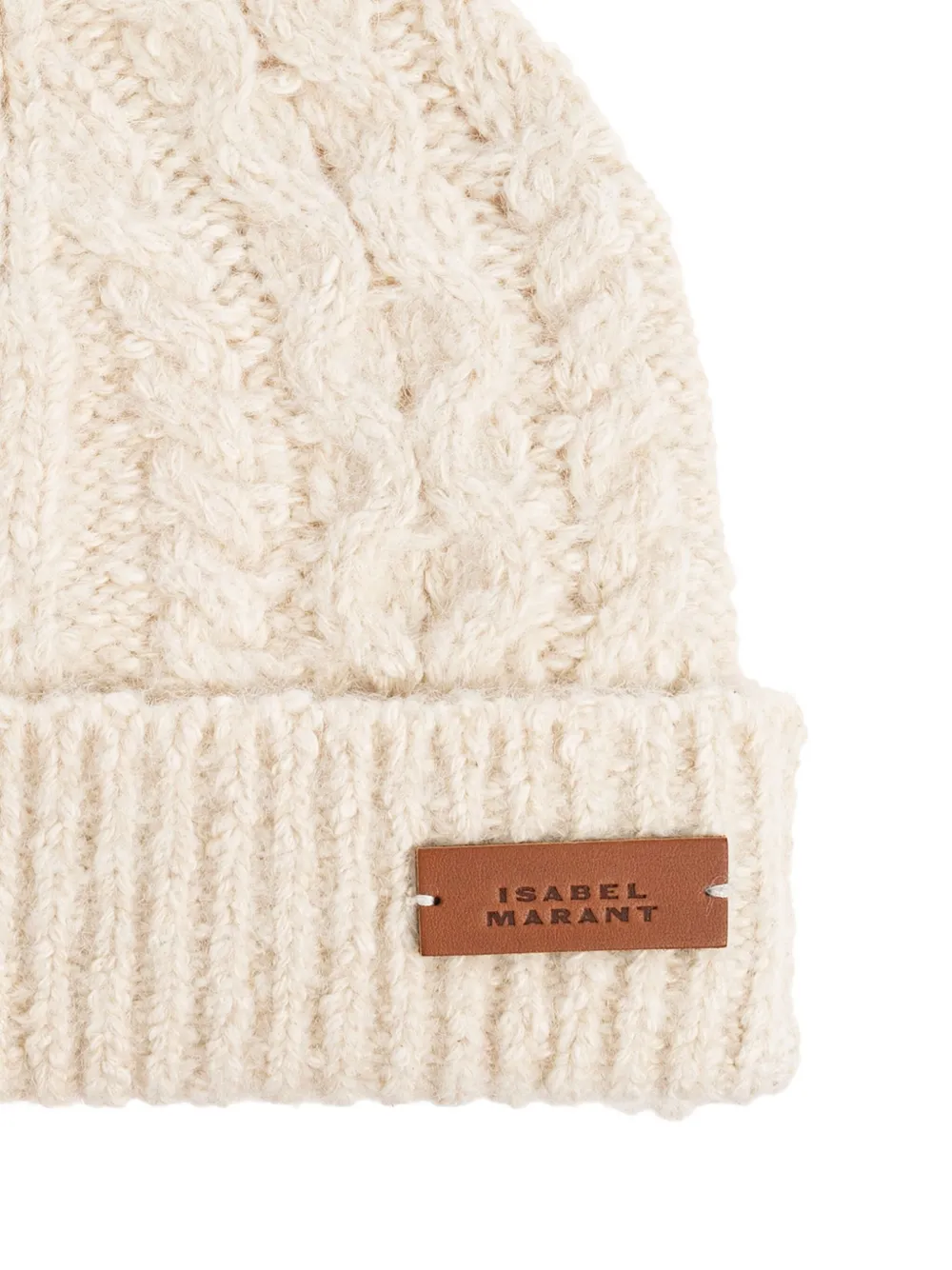 Isabel Marant Cable-knit Beanie Hat In Neutral