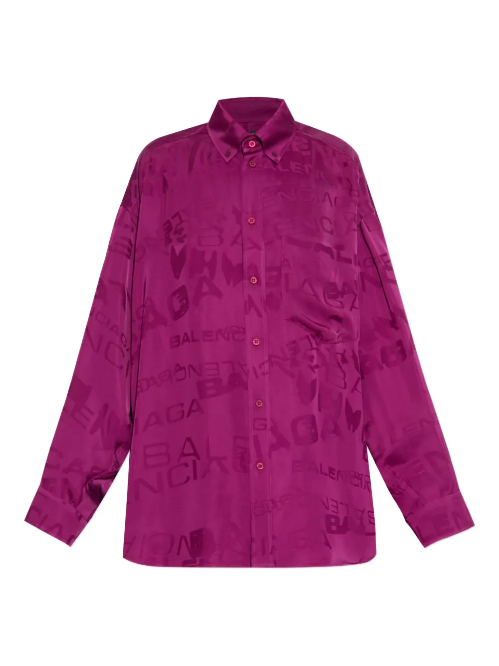 Balenciaga Camisa com padronagem de logo | Rosa | Image 1
