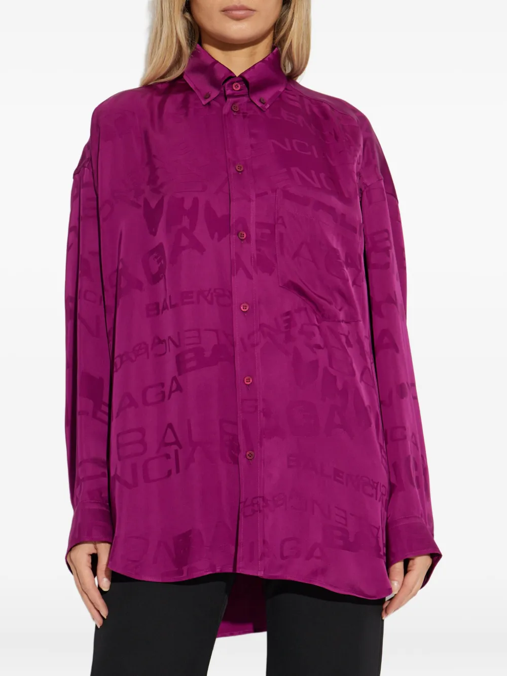 Balenciaga Shirt met logoprint Roze