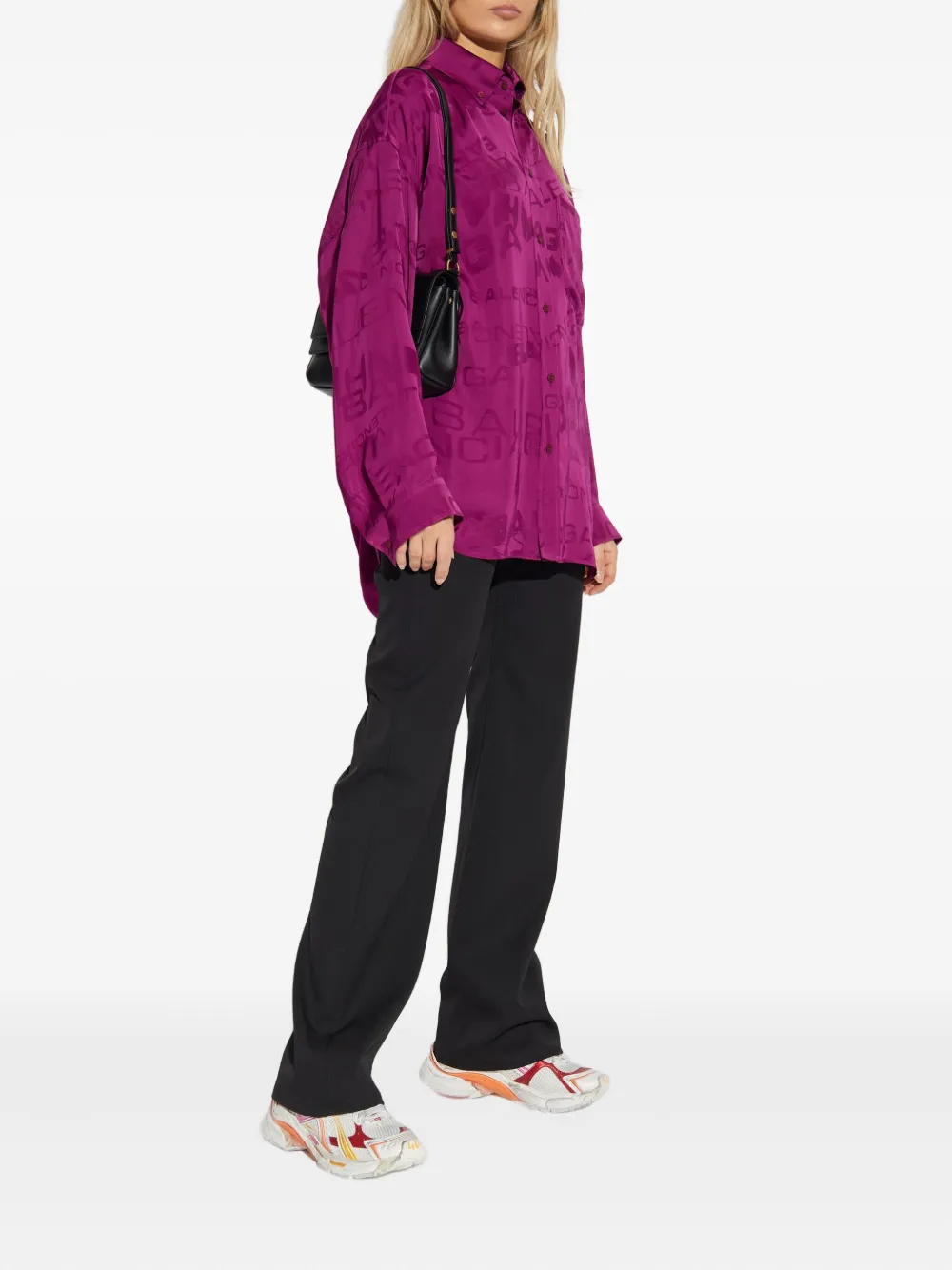 Balenciaga Shirt met logoprint - Roze