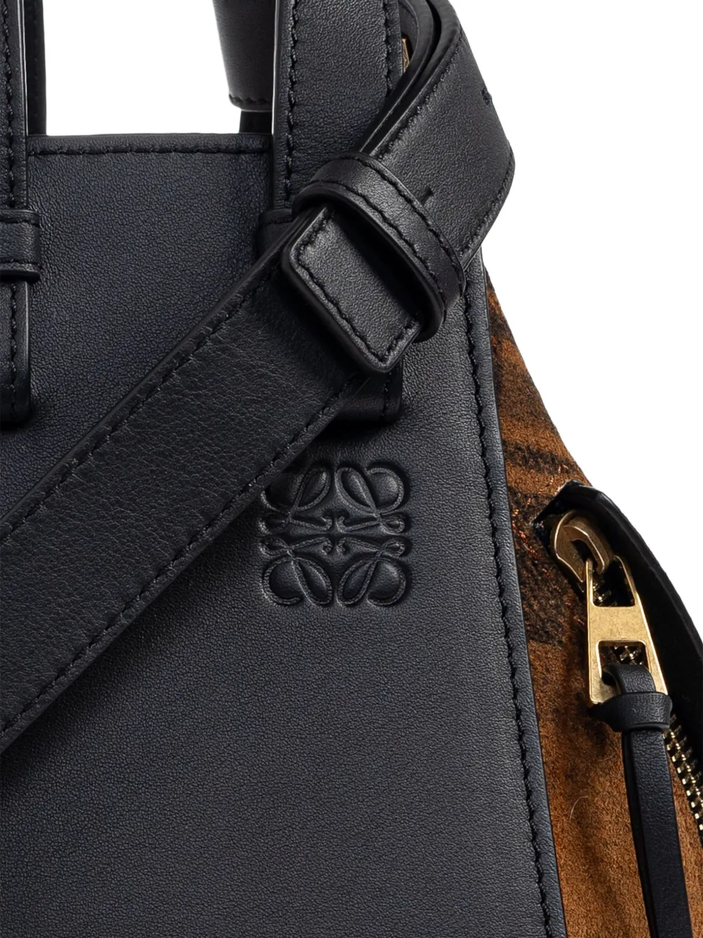 Loewe Hammock Zip Tote Bag In Black