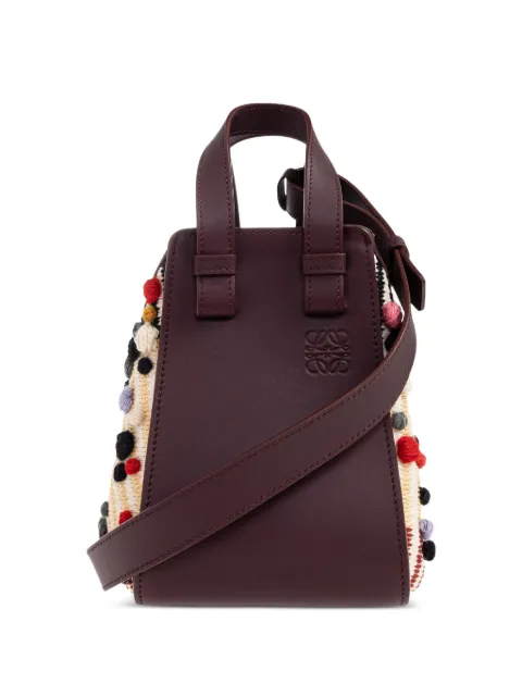 LOEWE Hammock 绒球皮质手提包