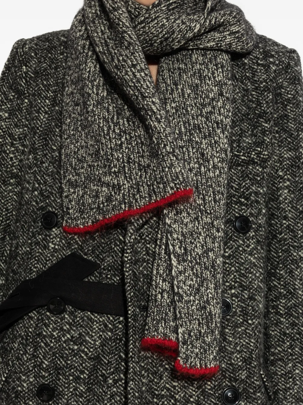 ISABEL MARANT contrast-trim scarf - Grijs