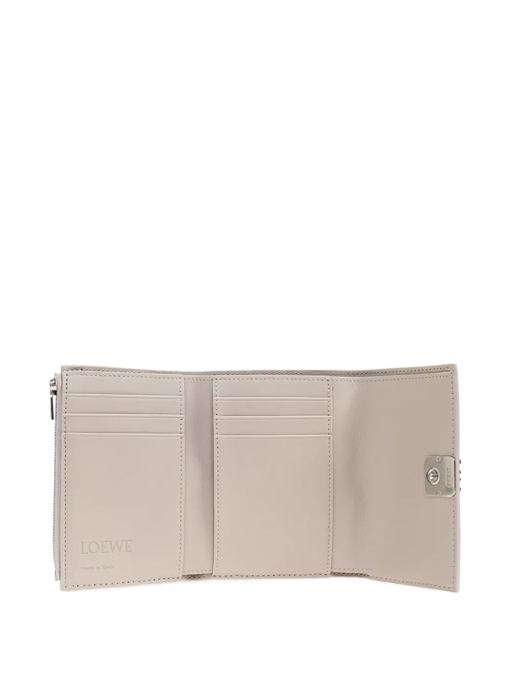 Loewe Anagram Trifold Leather Wallet In Brown