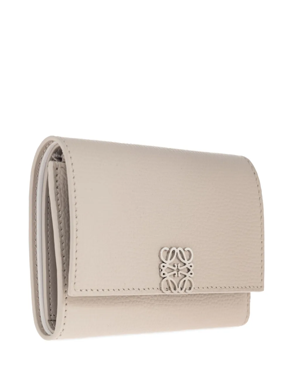 Loewe Anagram Trifold Leather Wallet In Brown