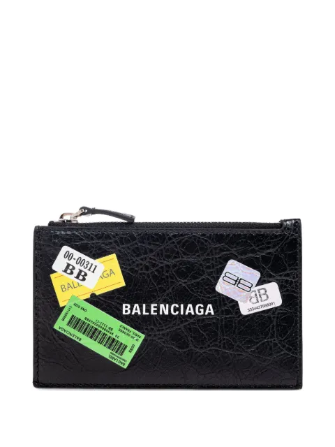 Balenciaga leather zip cardholder
