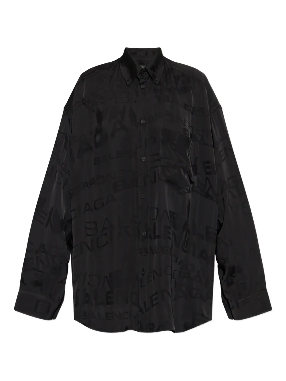 Balenciaga Balenciaga Hemd mit Logo-Muster - Schwarz