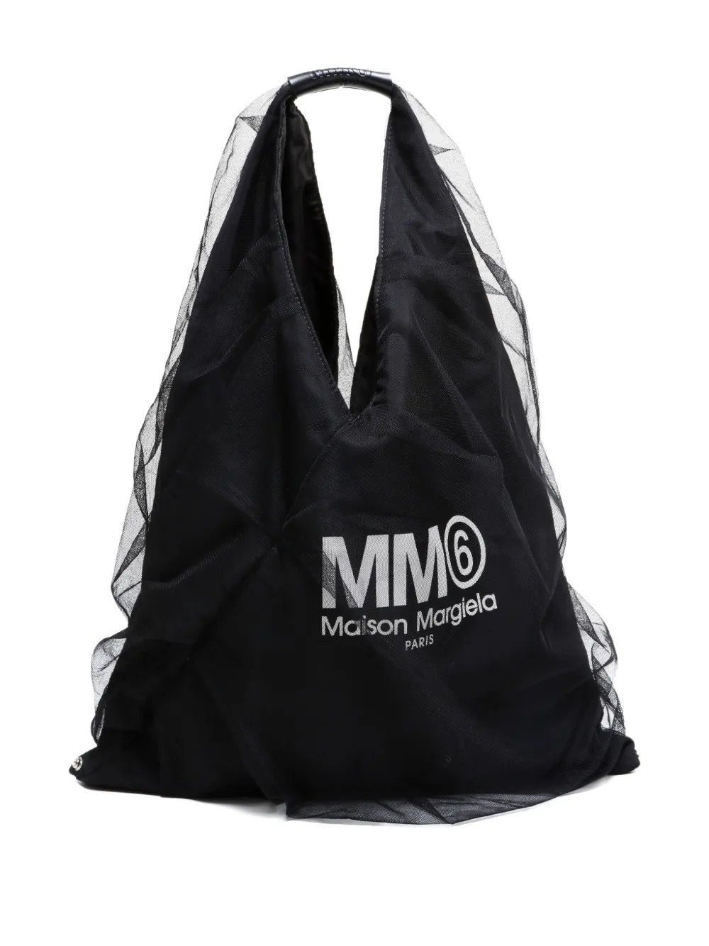Maison Martin Margiela Pre-Owned 2015-2020s tulle-overlay tote bag | Black | Image 1