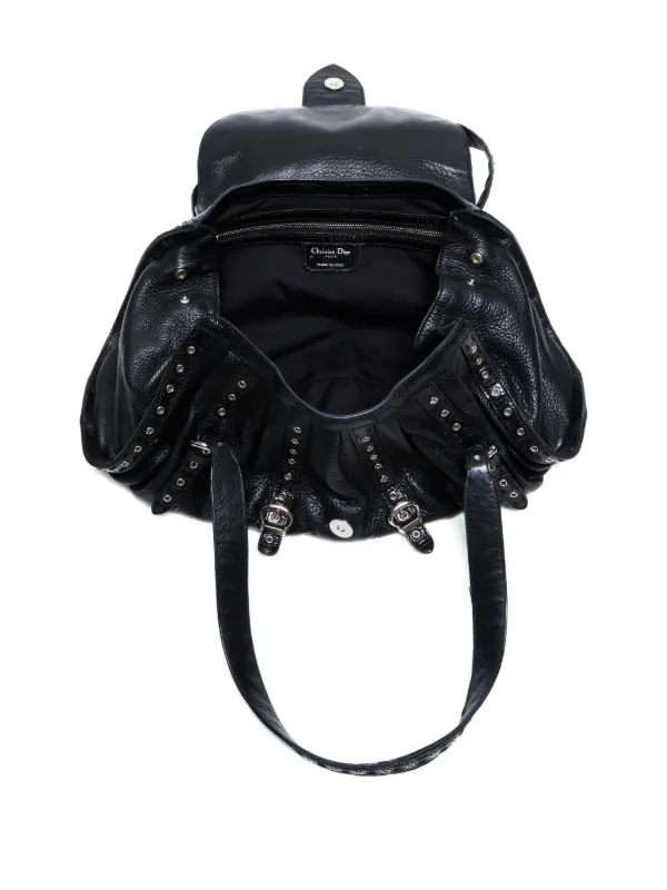 Christian Dior Pre-Owned 2000s スタッズ レザーショルダーバッグ 