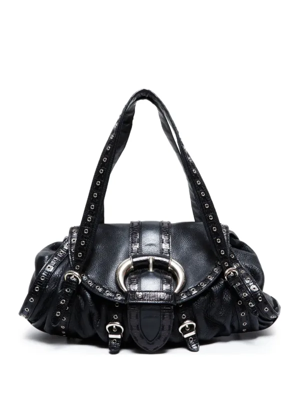 Christian Dior Pre-Owned 2000s スタッズ レザーショルダーバッグ 