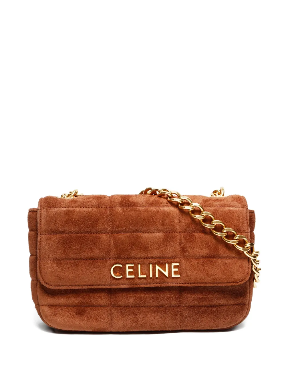 Celine Pre-Owned 2023 quilted chain shoulder bag | Brown | Image 1