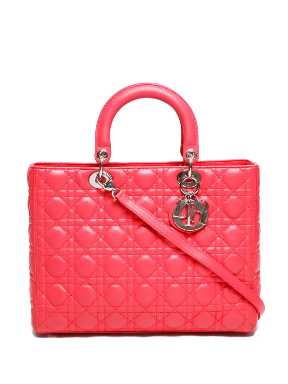 Christian Dior Pre-Owned 2000s Cannage Lambskin satchel bag - ピンク Christian Dior Pre-Owned 2000s Cannage Lambskin satchel bag - ピンク