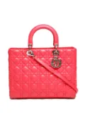 Christian Dior Pre-Owned 2000s Cannage Lambskin satchel bag - Pink