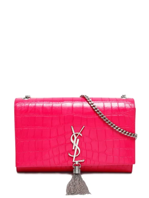Saint Laurent Pre-Owned 2016s crocodile-embossed tassel shoulder bag