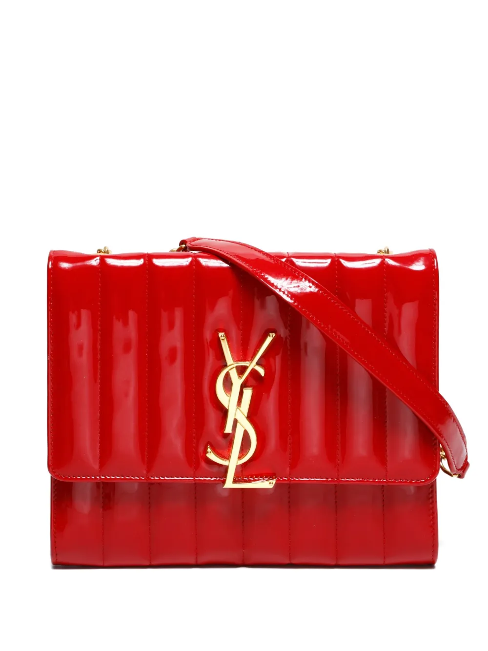 Saint Laurent Pre-Owned 2020s Vicky quilted shoulder bag | Red | Image 1