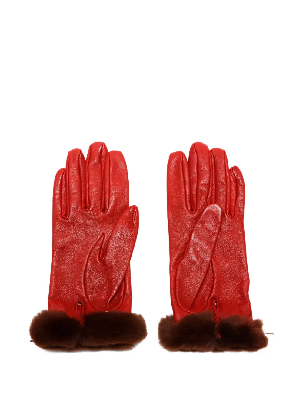 Hermès Pre-Owned 1990s leather fur-cuff gloves | Image 2