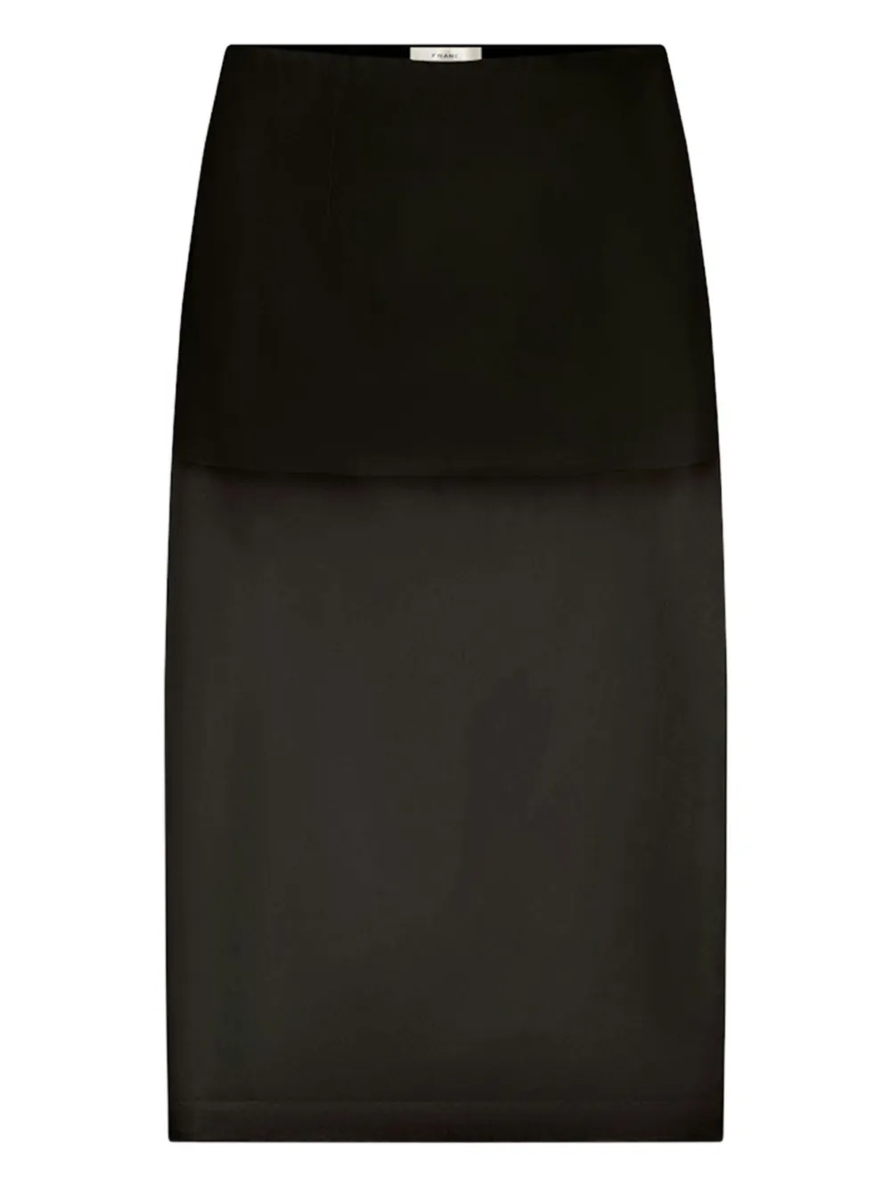 FRAME back-slit midi skirt | Black | Image 1