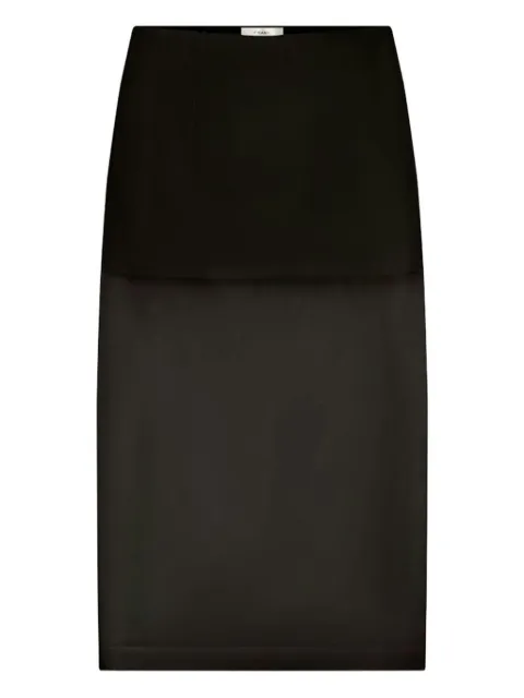 FRAME back-slit midi skirt