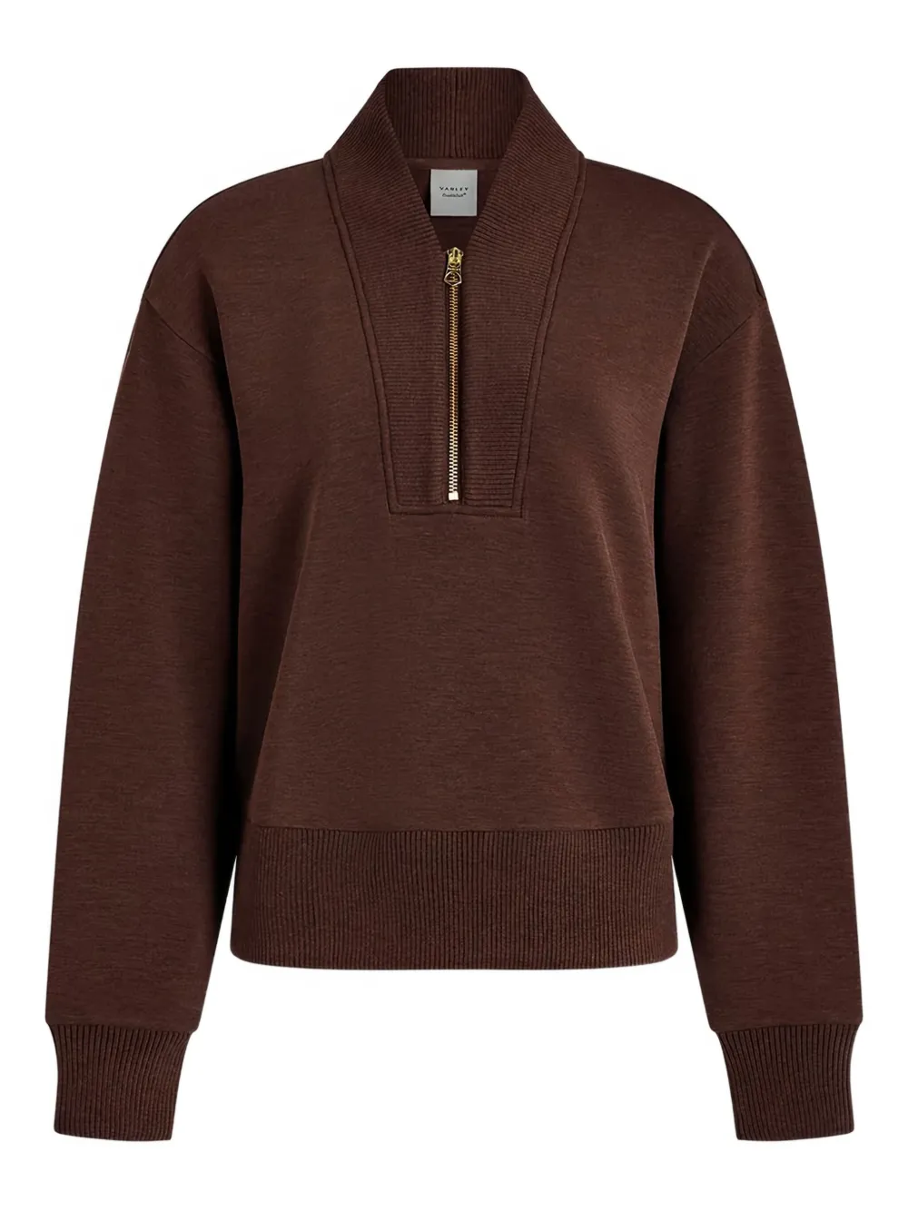 Varley Sally Half Zip Sweatshirt In Brown